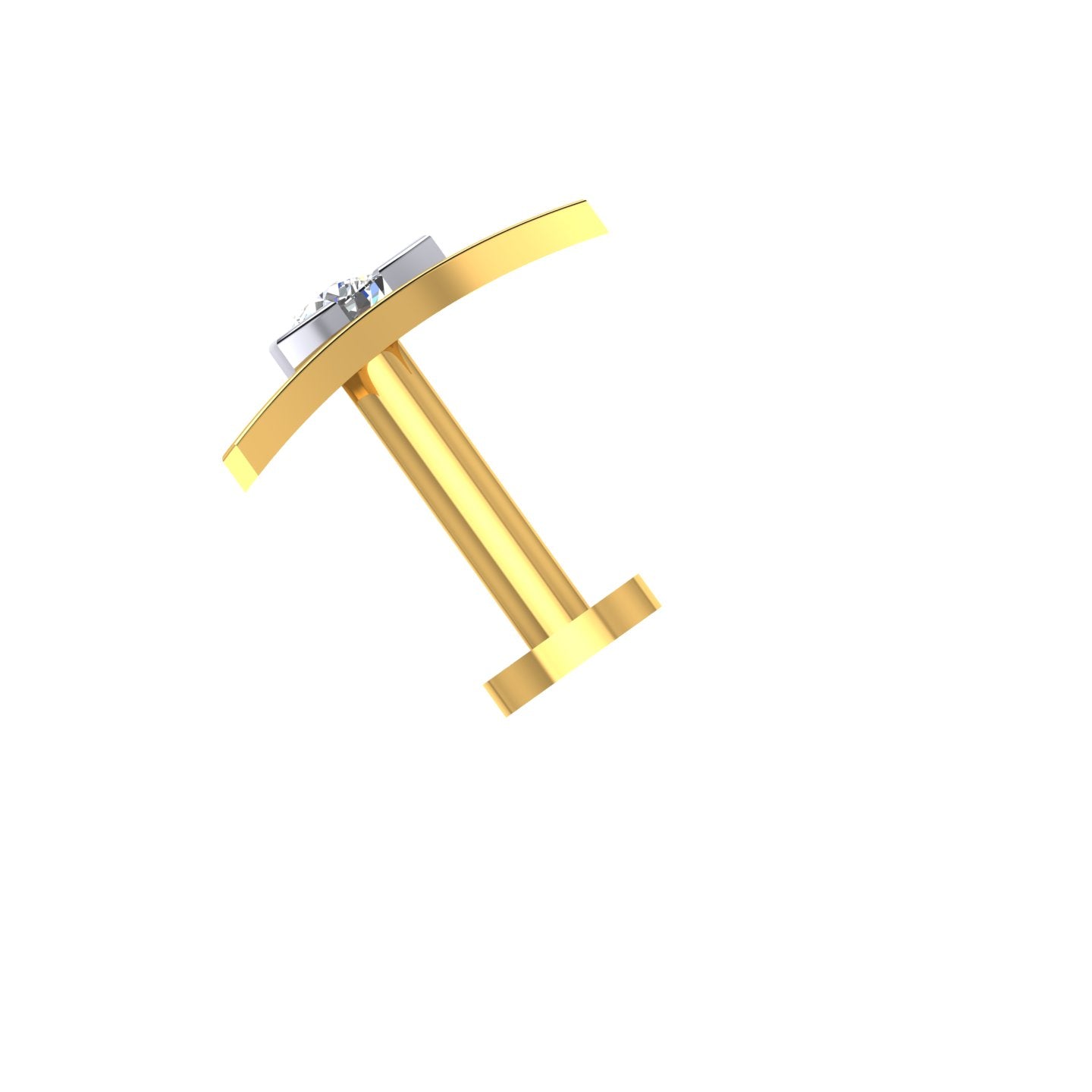 Trinity Aura Solitaire Nose Pin