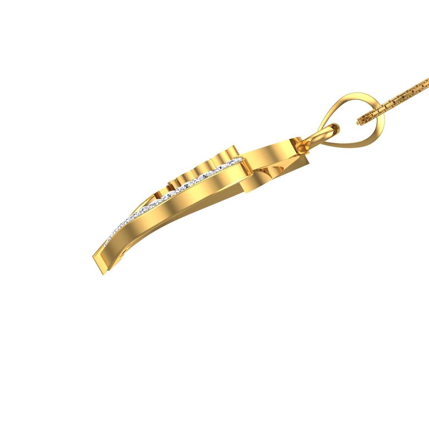 Floral Heart Diamond Pendant