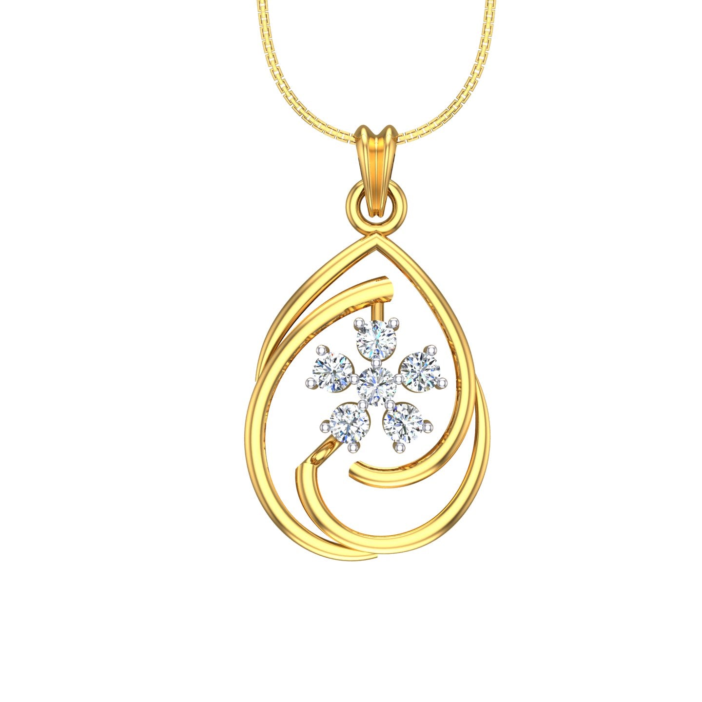 Dewdrop Blossom Diamond Pendant