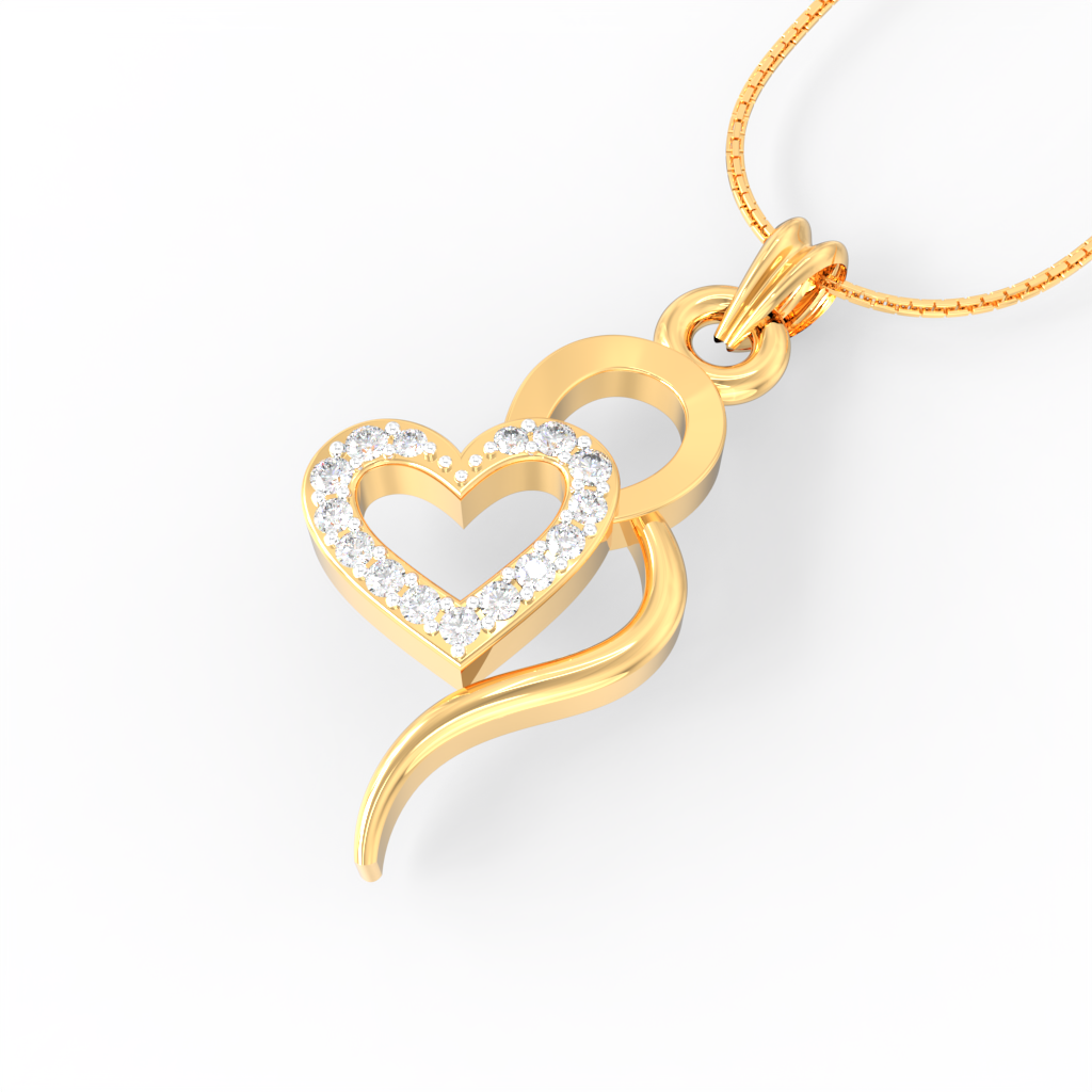 Fancy Heart Diamond Pendant