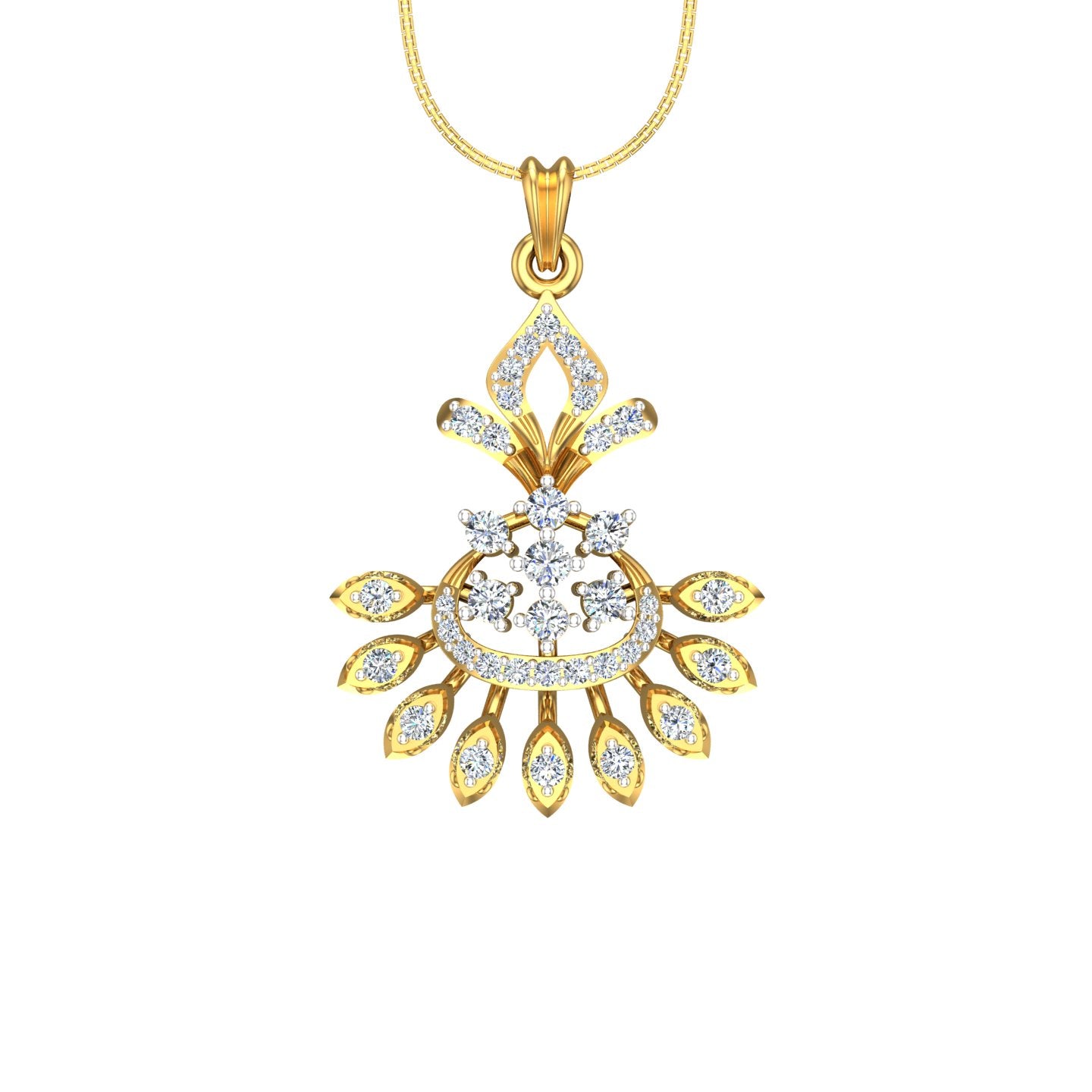 Avsar Real Gold and Diamond Pendant