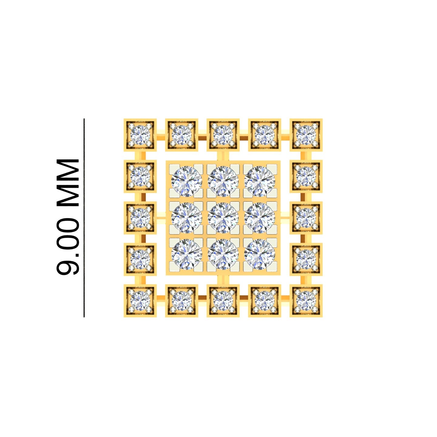 Royal Grid Diamond Nose Pin