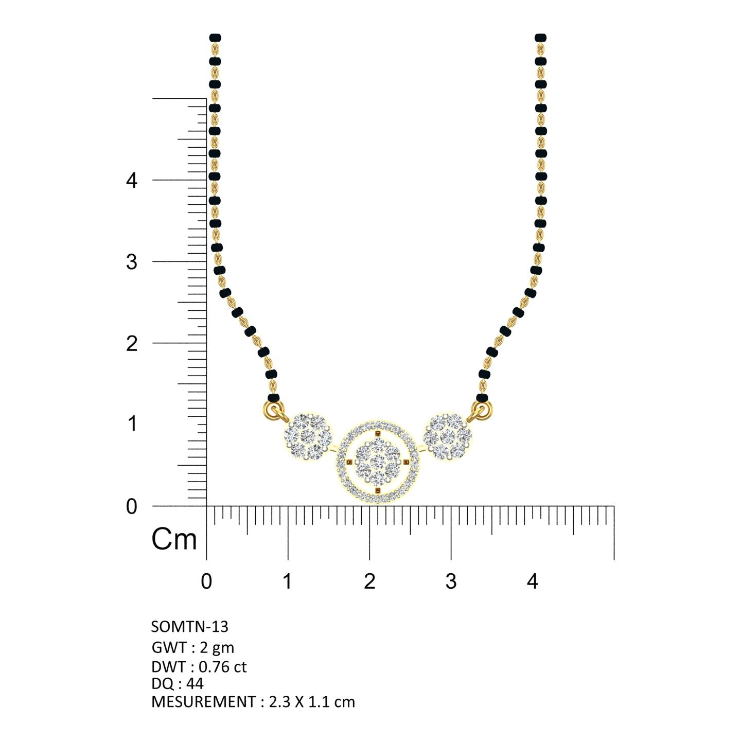 Royal Snowflake Diamond Mangalsutra