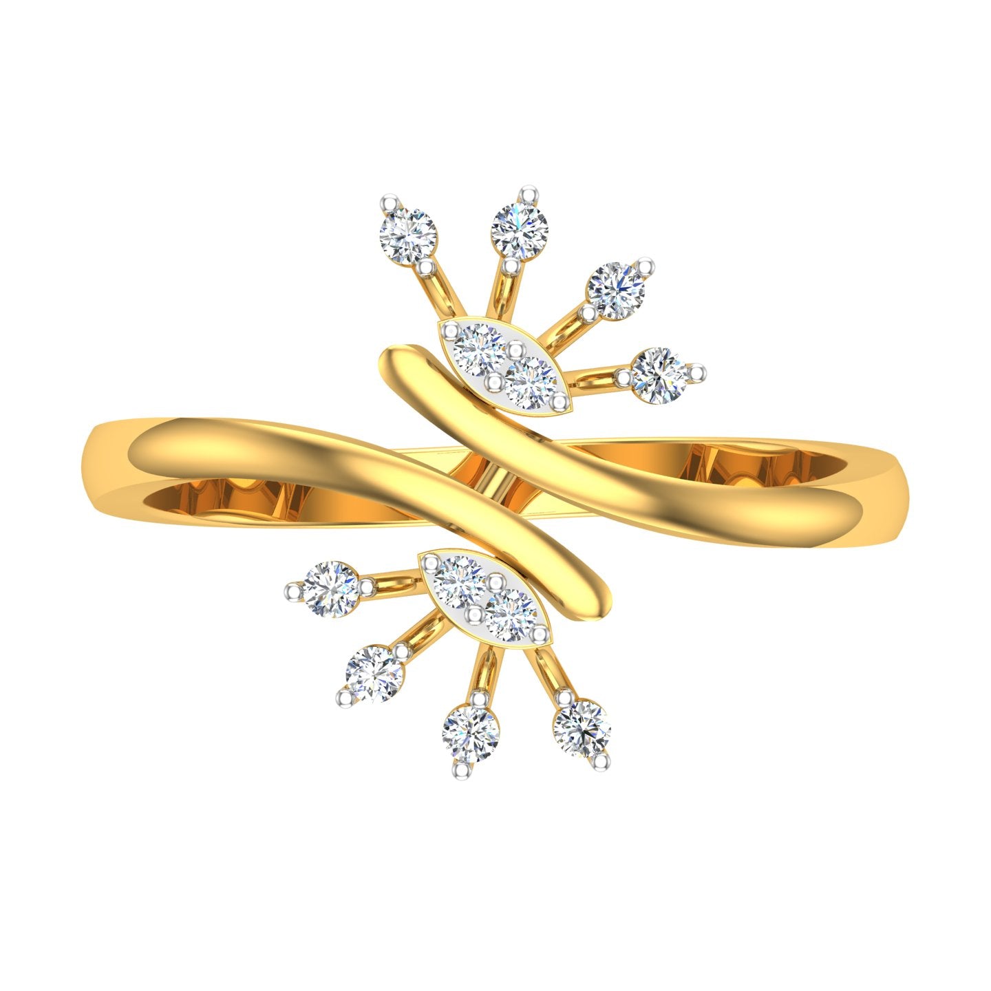 Twin Blossom Spark Ring