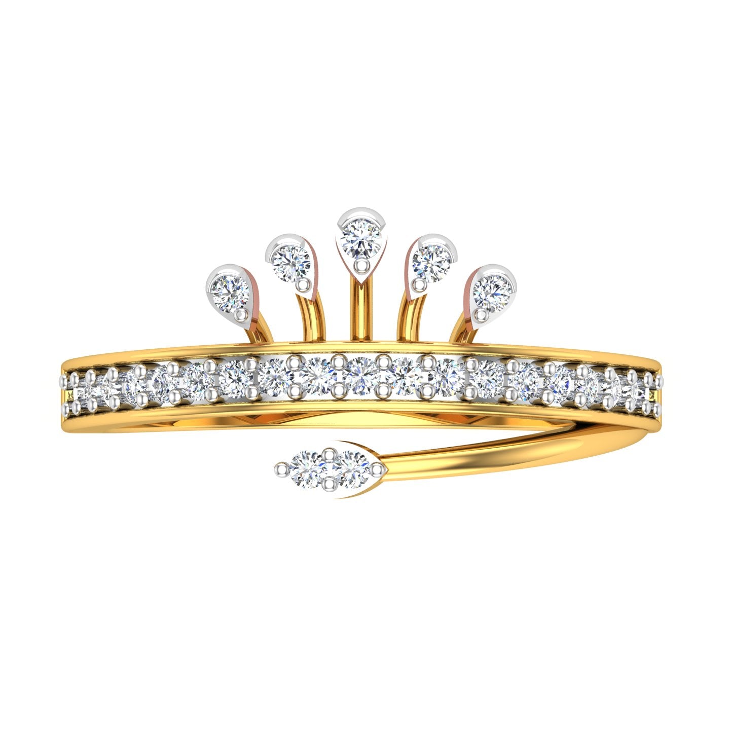 crown-style diamond ring