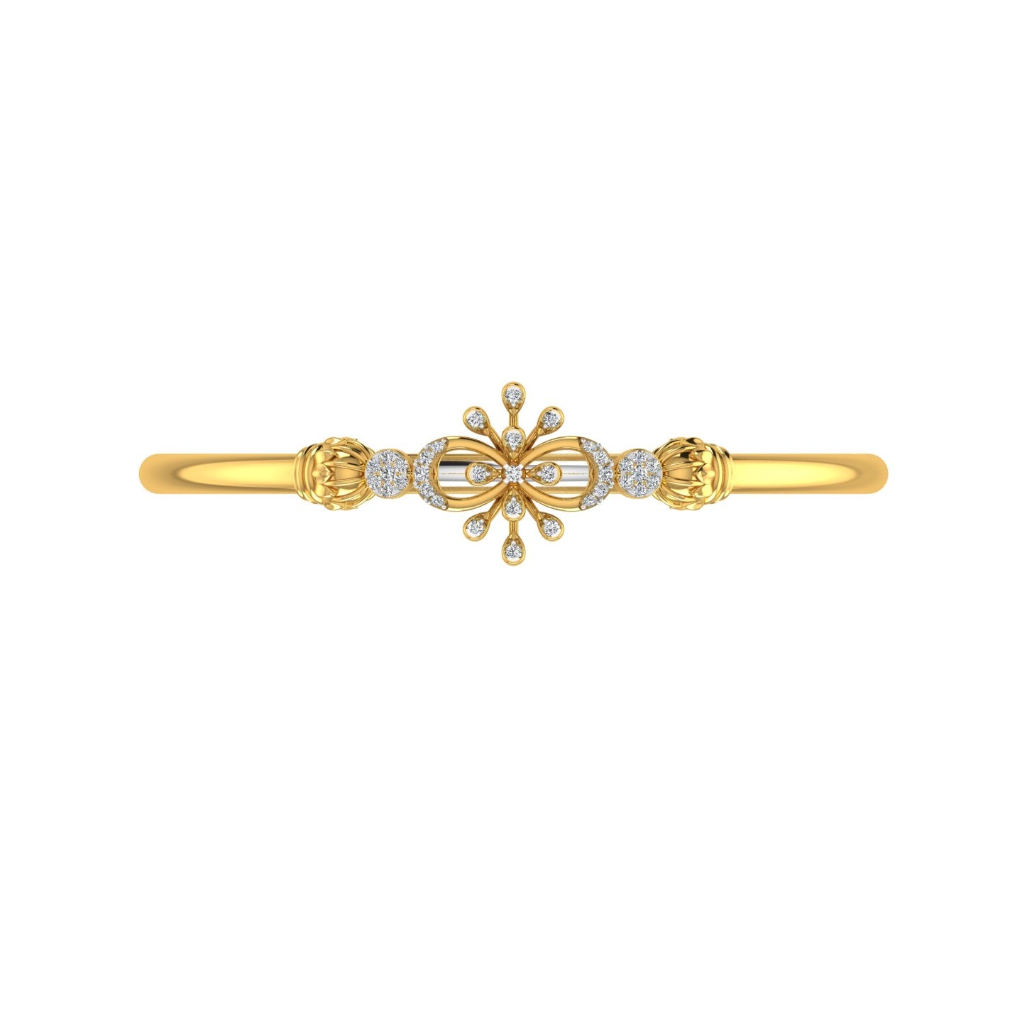 Peacock Bloom Diamond Kada