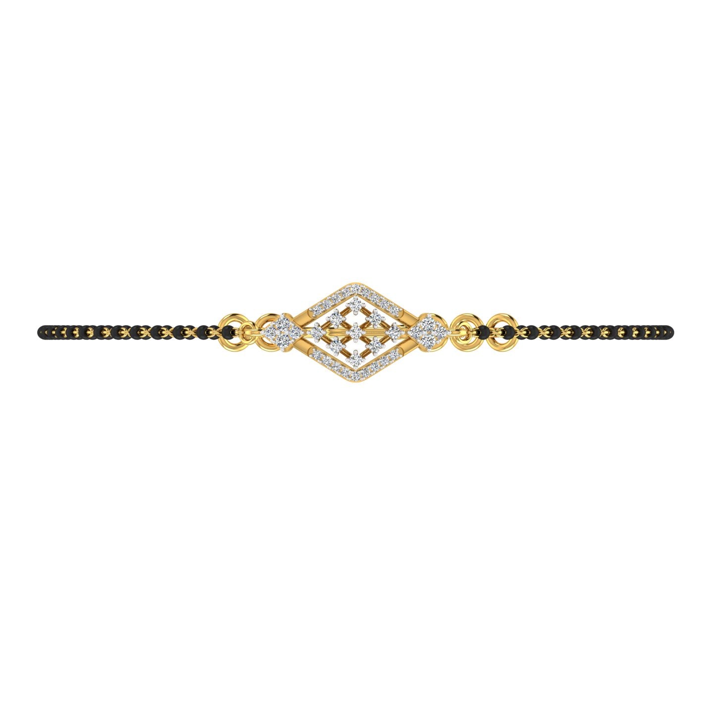 Diamond Charm Mangalsutra Bracelet