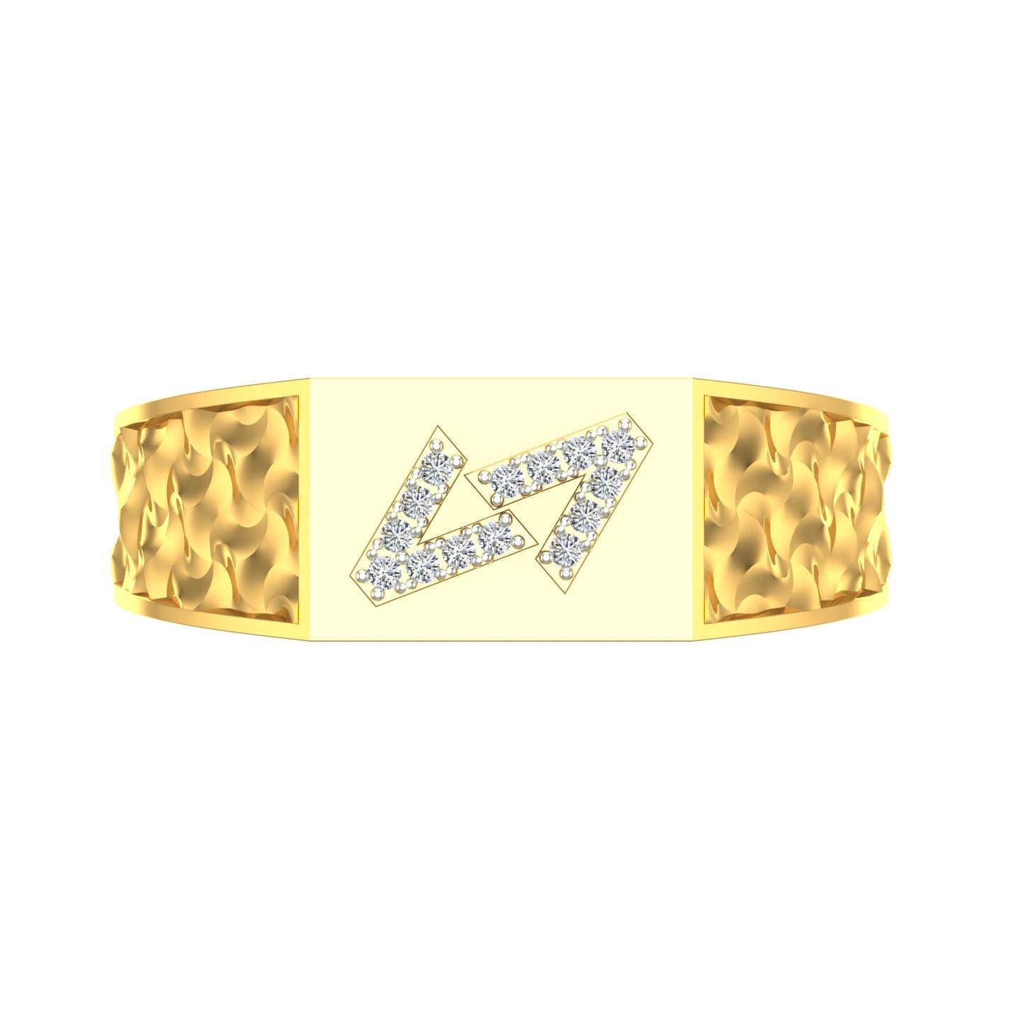 Victory Monogram Diamond Ring