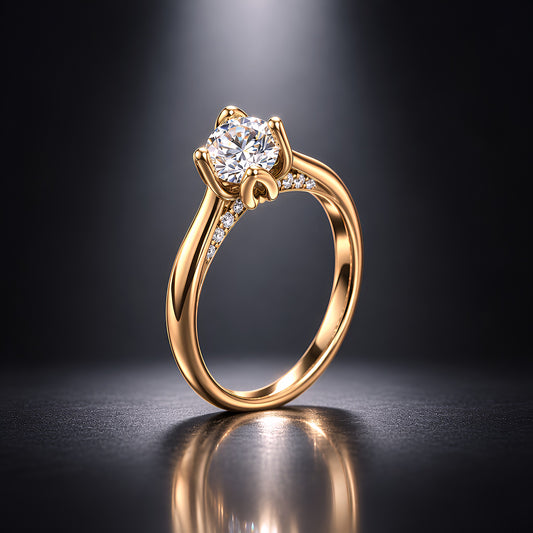Hidden Accents Cathedral Solitaire Ring