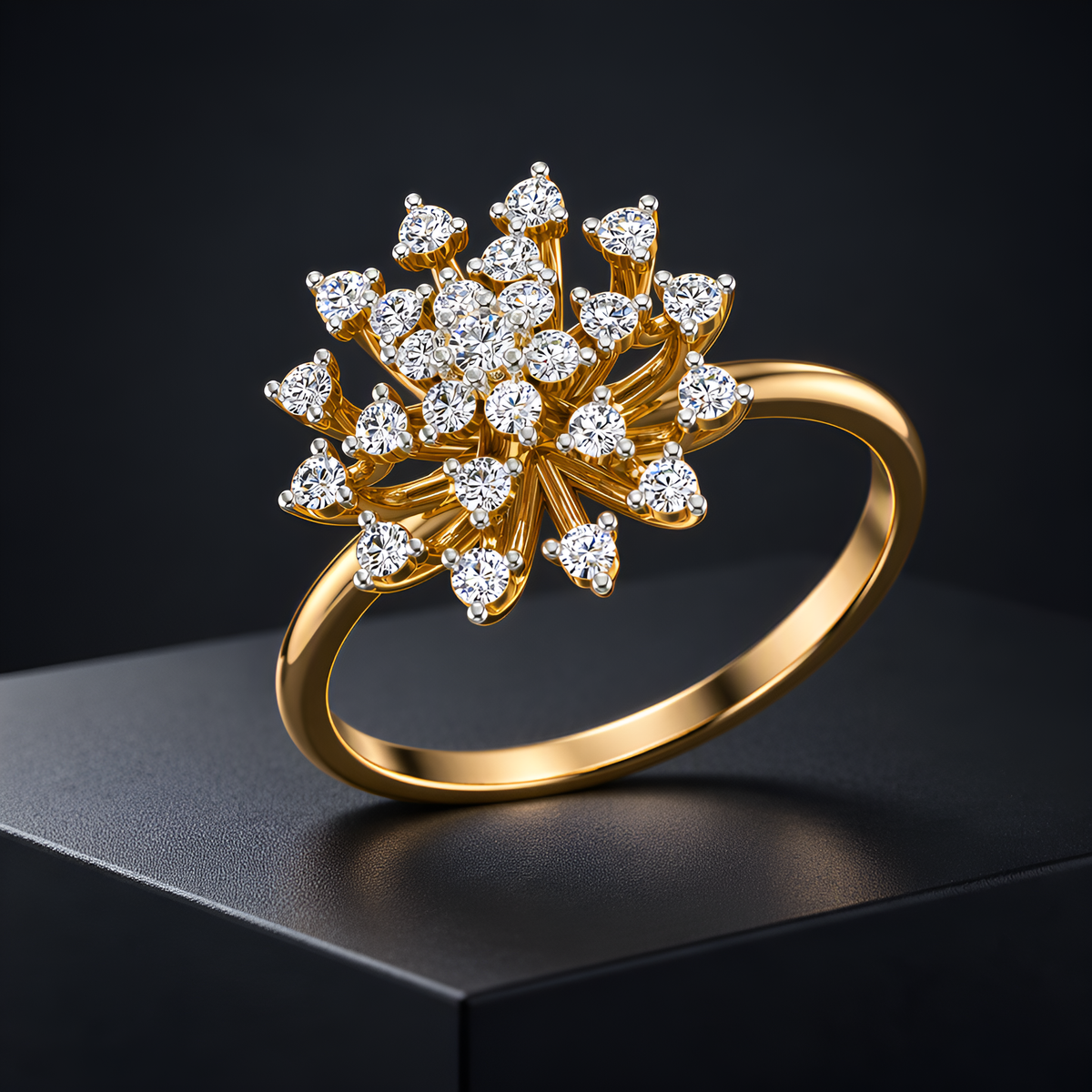 Spring Fling Flower Diamond Ring