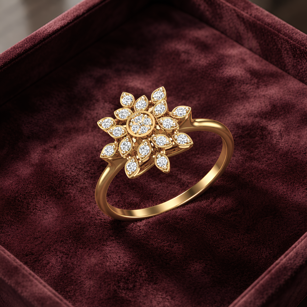 Spring Fling Flower Diamond Ring