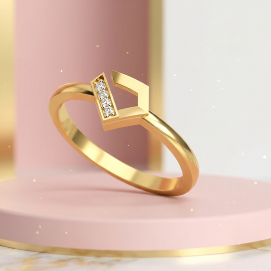 Infinity Leaf Spark Ring