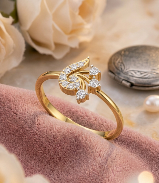 Royal Paisley Diamond Ring