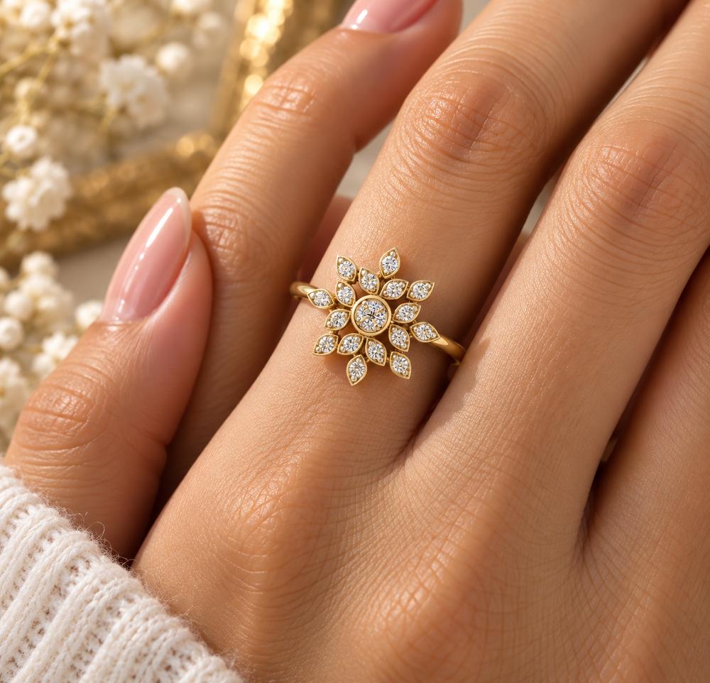Spring Fling Flower Diamond Ring