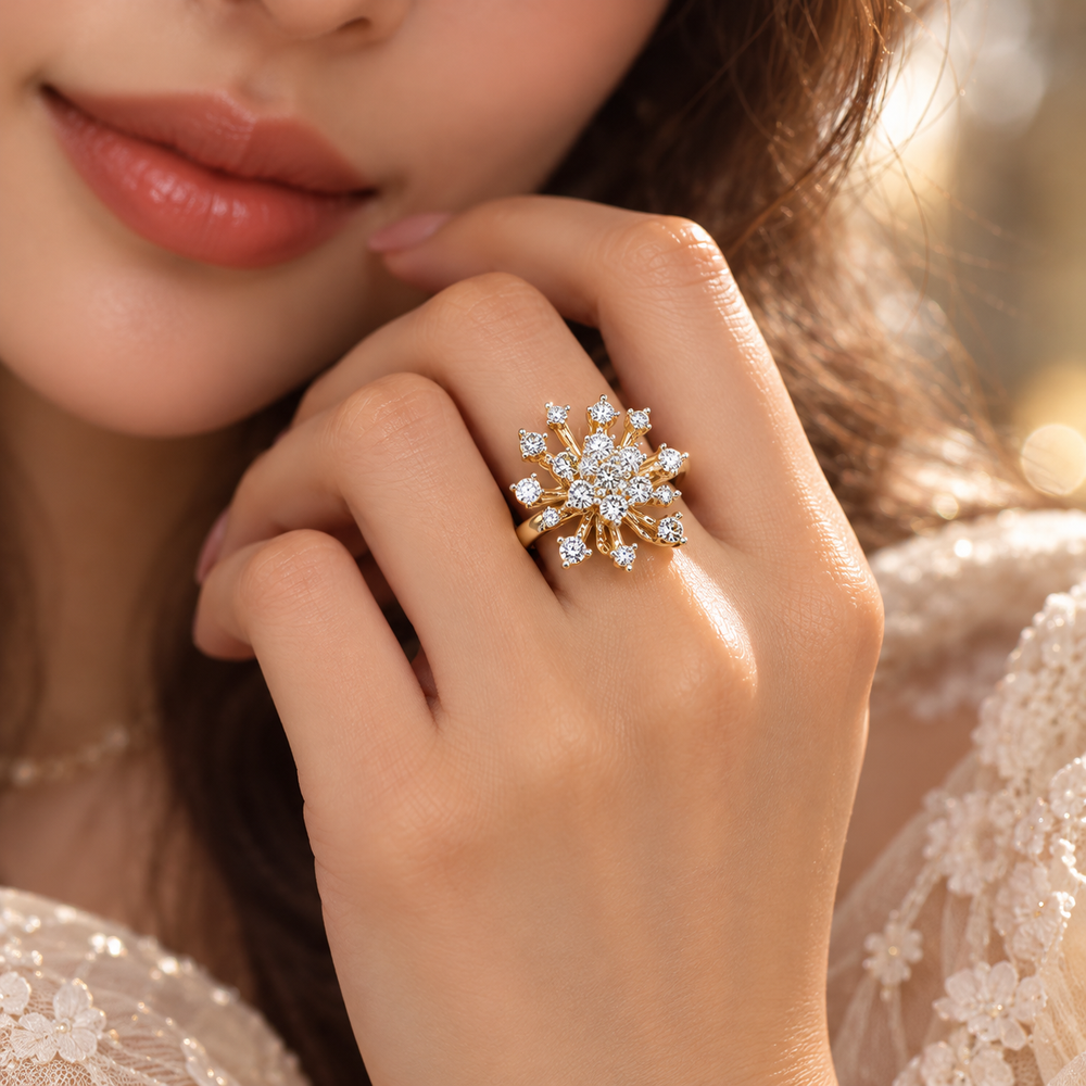 Spring Fling Flower Diamond Ring