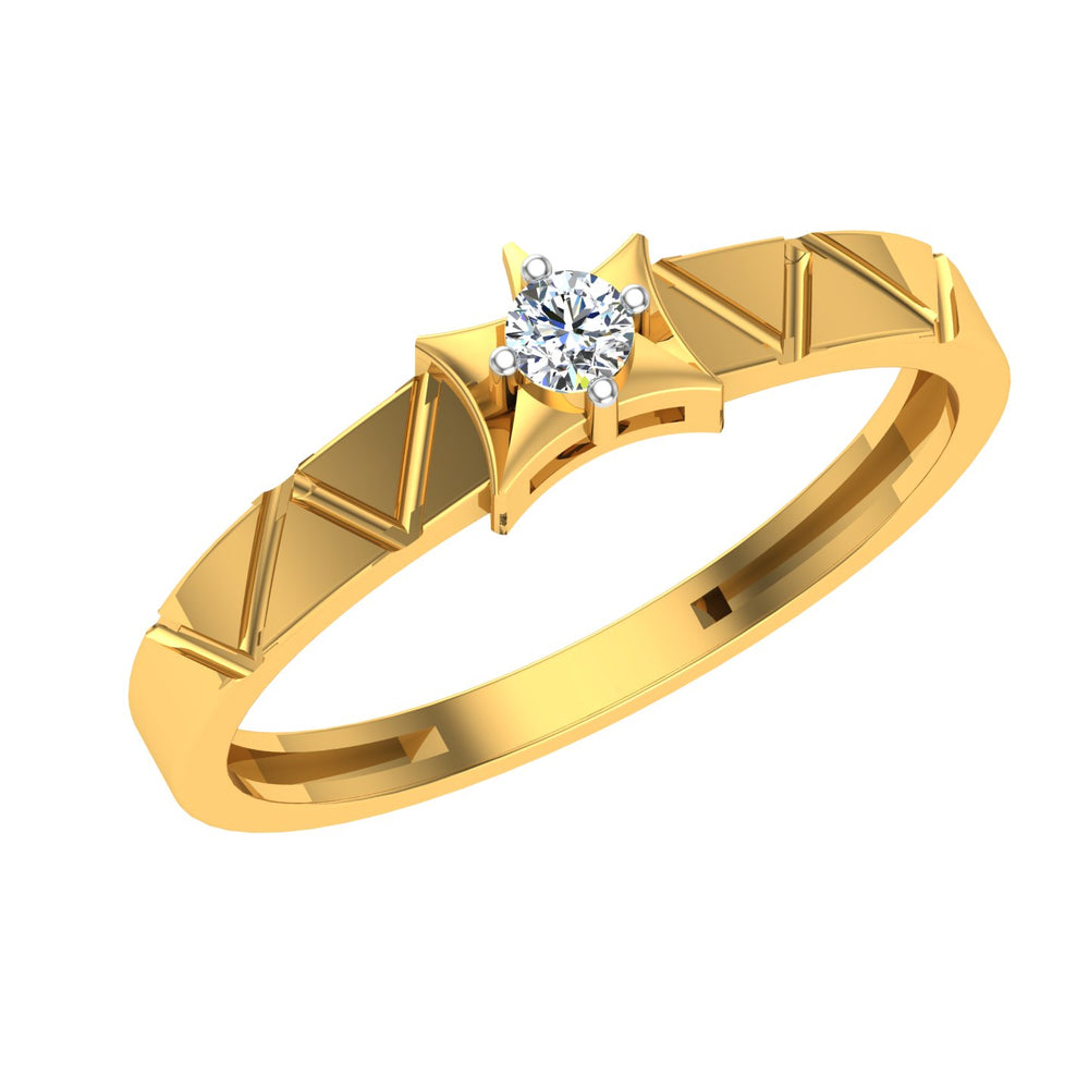 Celestial Pyramid Solitaire Ring