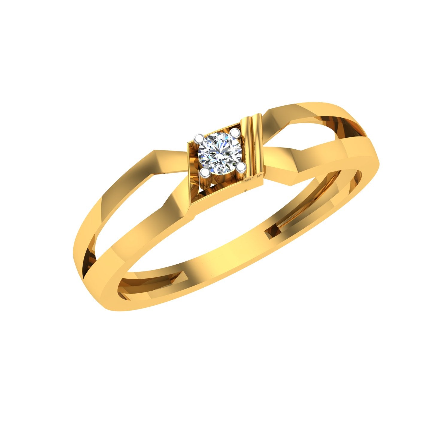 Infinity Crest Solitaire Ring