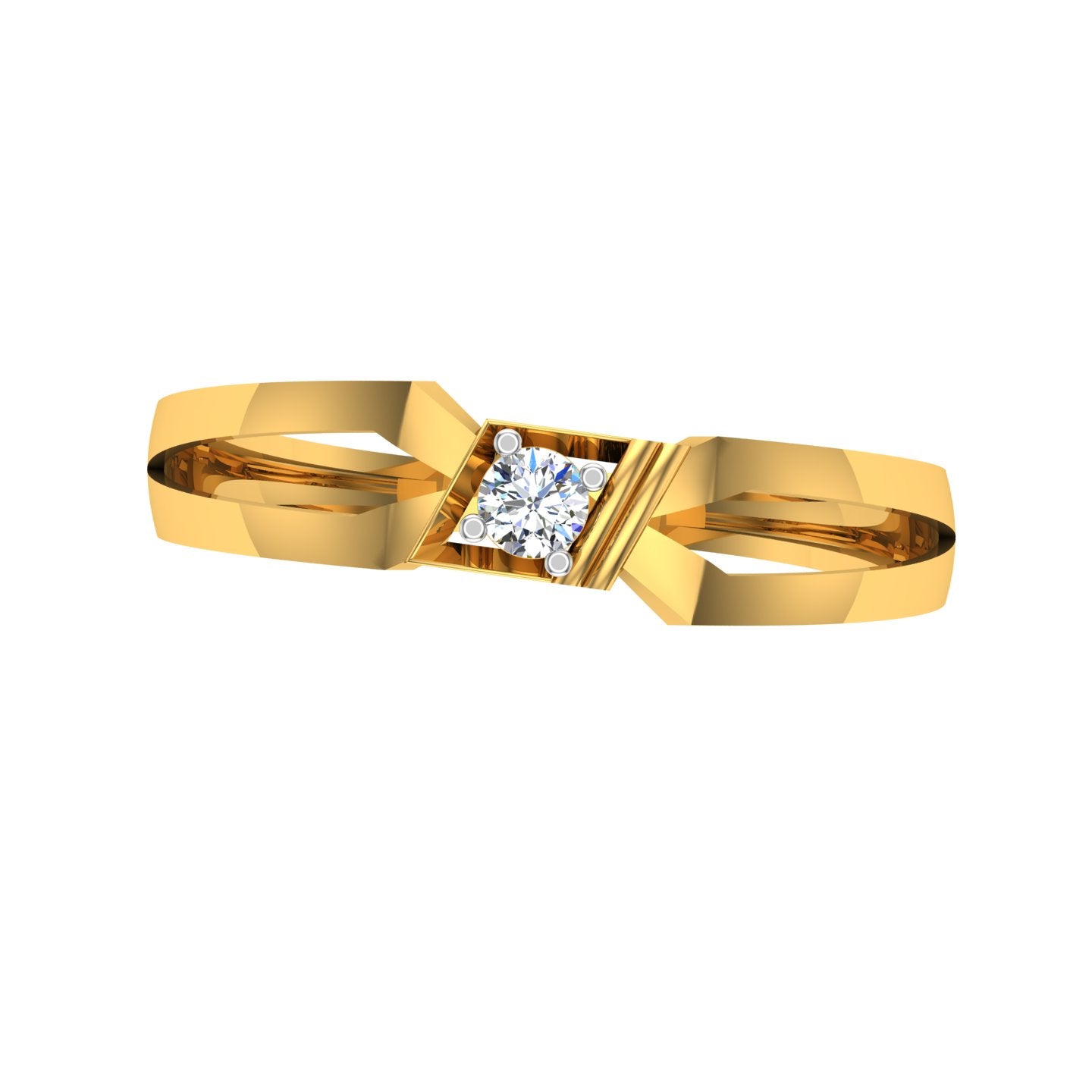 Infinity Crest Solitaire Ring