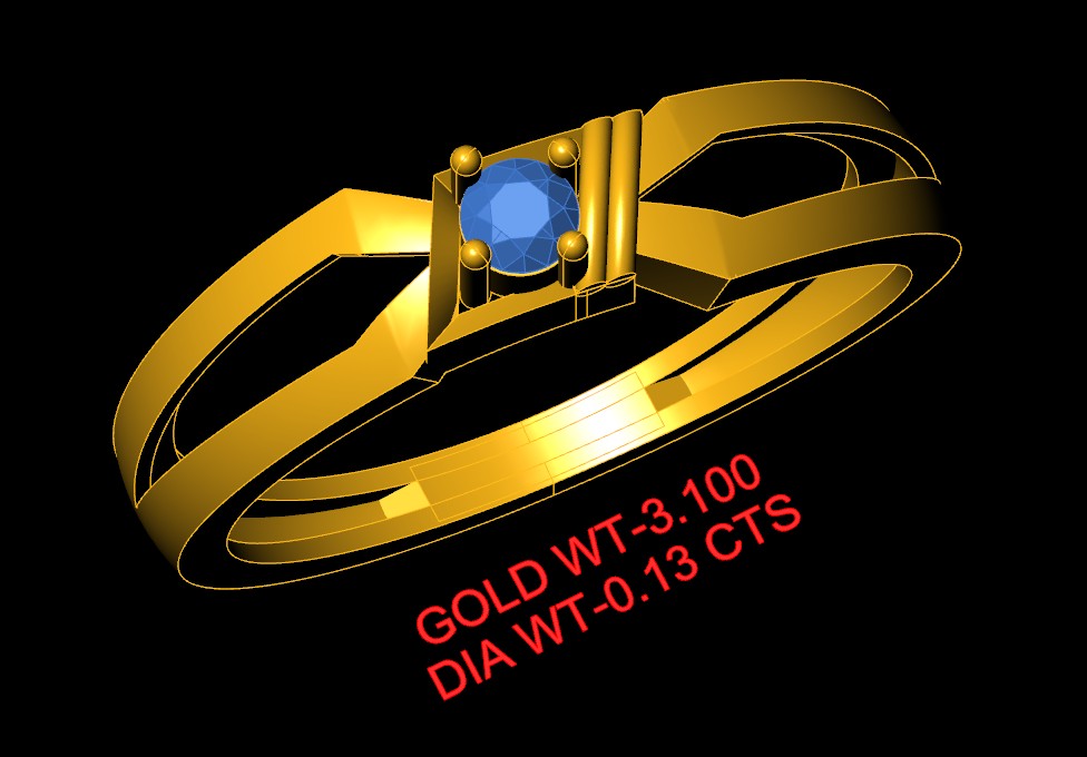Infinity Crest Solitaire Ring