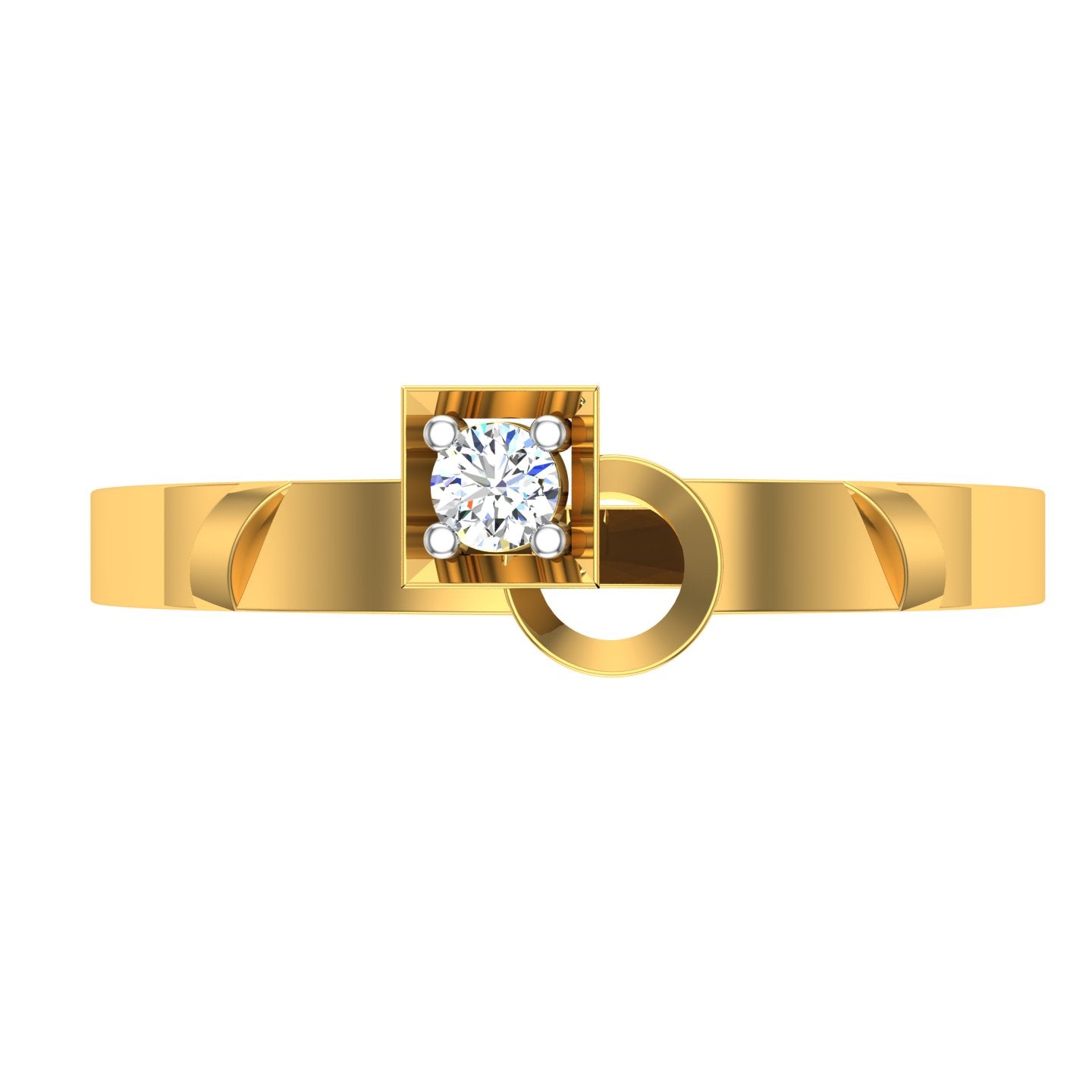 Infinity Halo Solitaire Ring