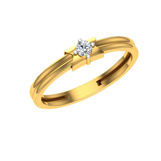 Twin Arc Solitaire Ring