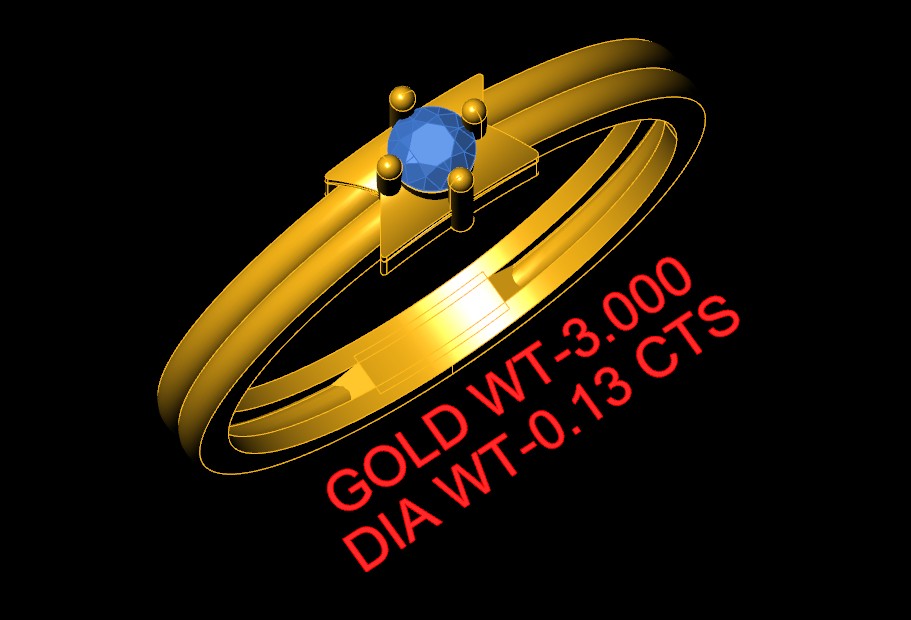 Twin Arc Solitaire Ring
