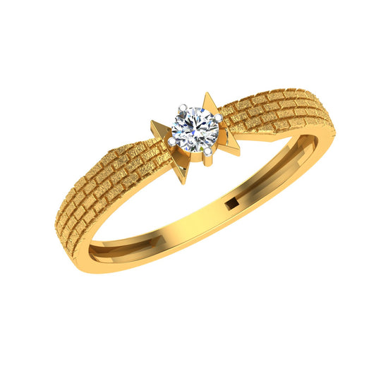 Stellar Weave Solitaire Ring