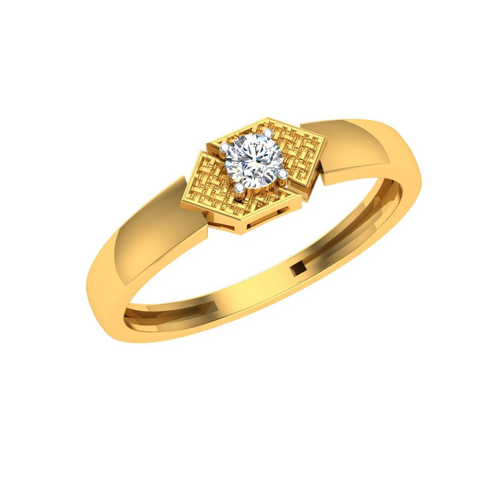 Royal Lattice Solitaire Ring