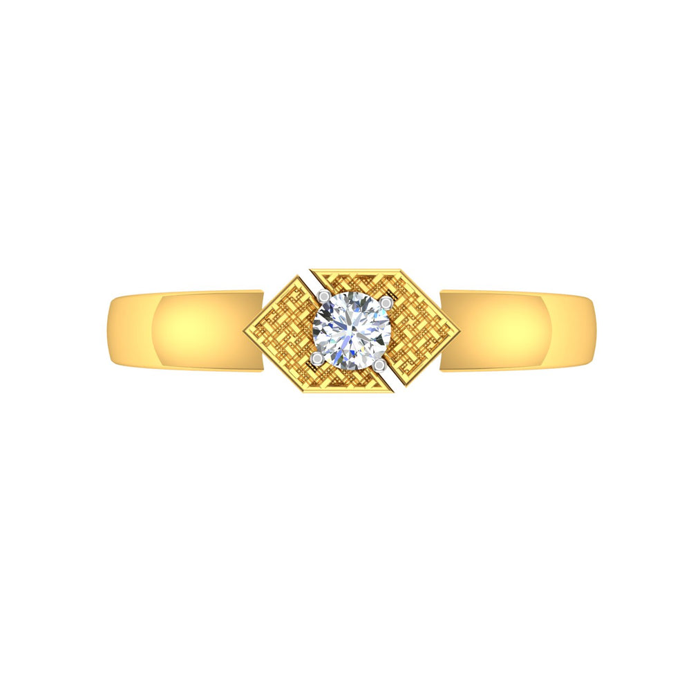 Royal Lattice Solitaire Ring