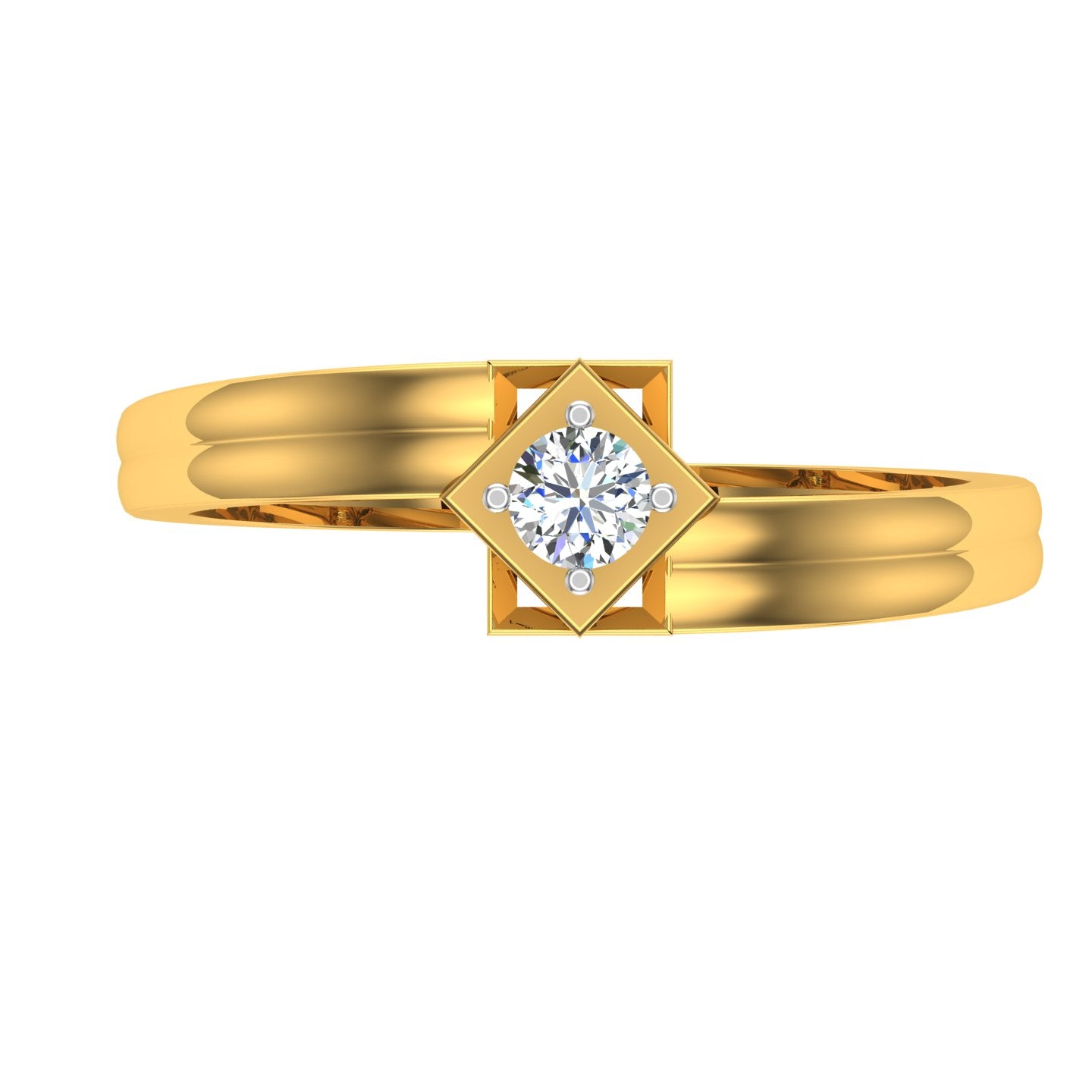 Stellar Crest Solitaire Ring