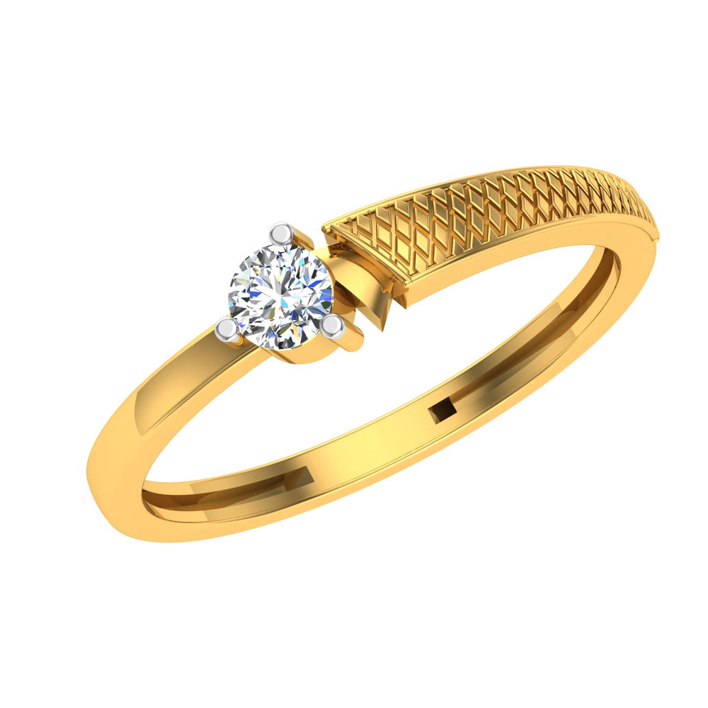 Imperial Mesh Solitaire Ring