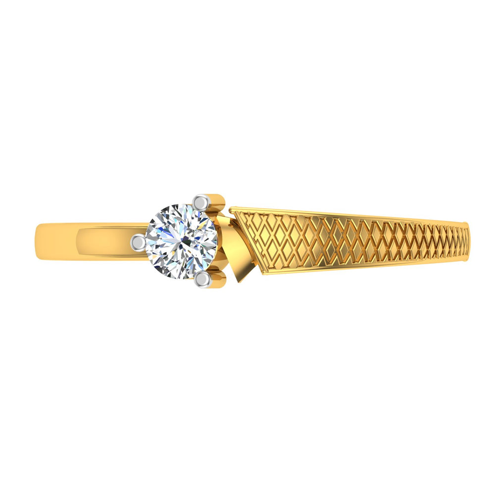 Imperial Mesh Solitaire Ring