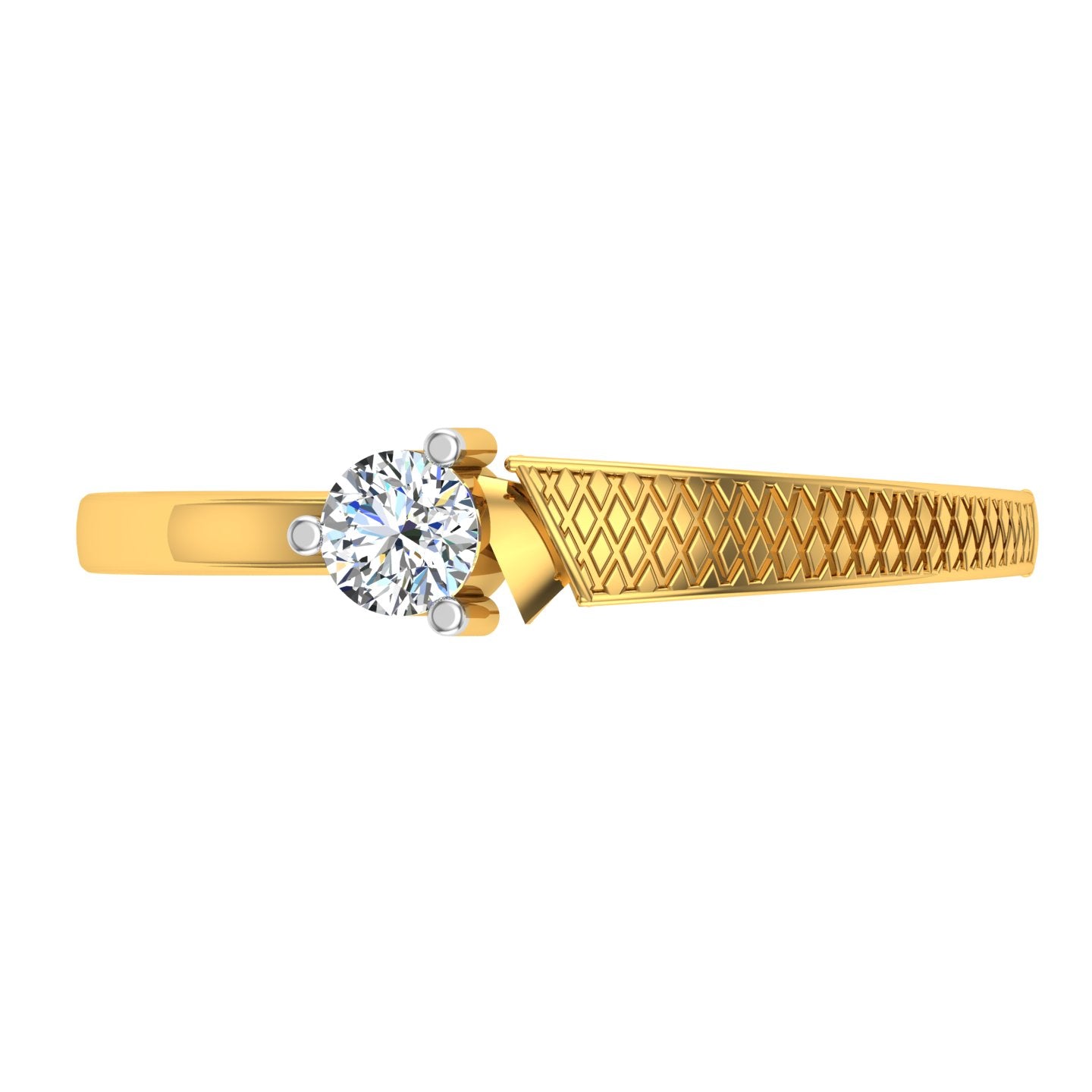 Imperial Mesh Solitaire Ring