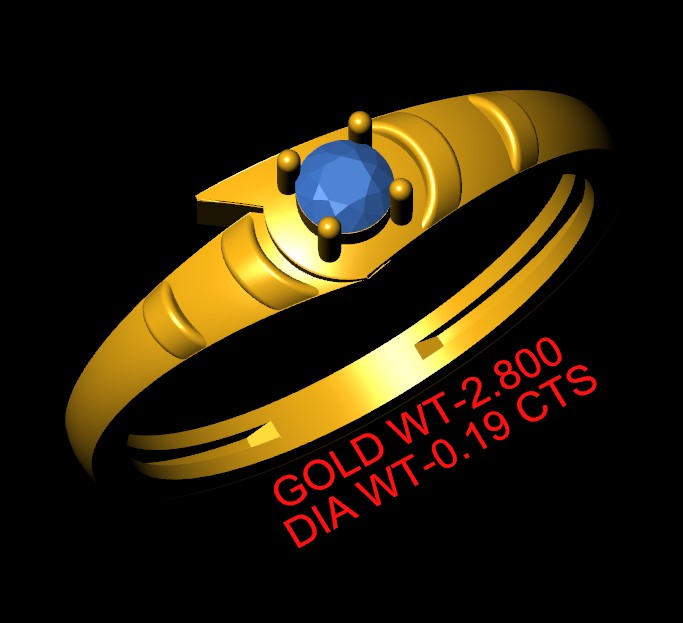 Orbit Arrow Solitaire Ring