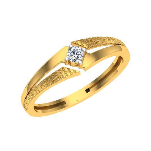 Golden Canyon Solitaire Ring