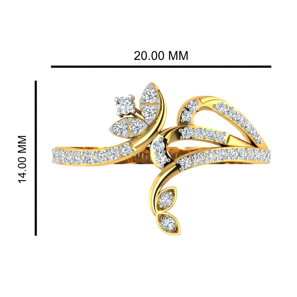 The Amaryllis" Diamond & Gold Ring