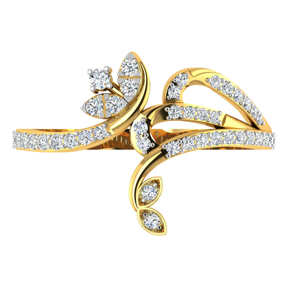 The Amaryllis" Diamond & Gold Ring