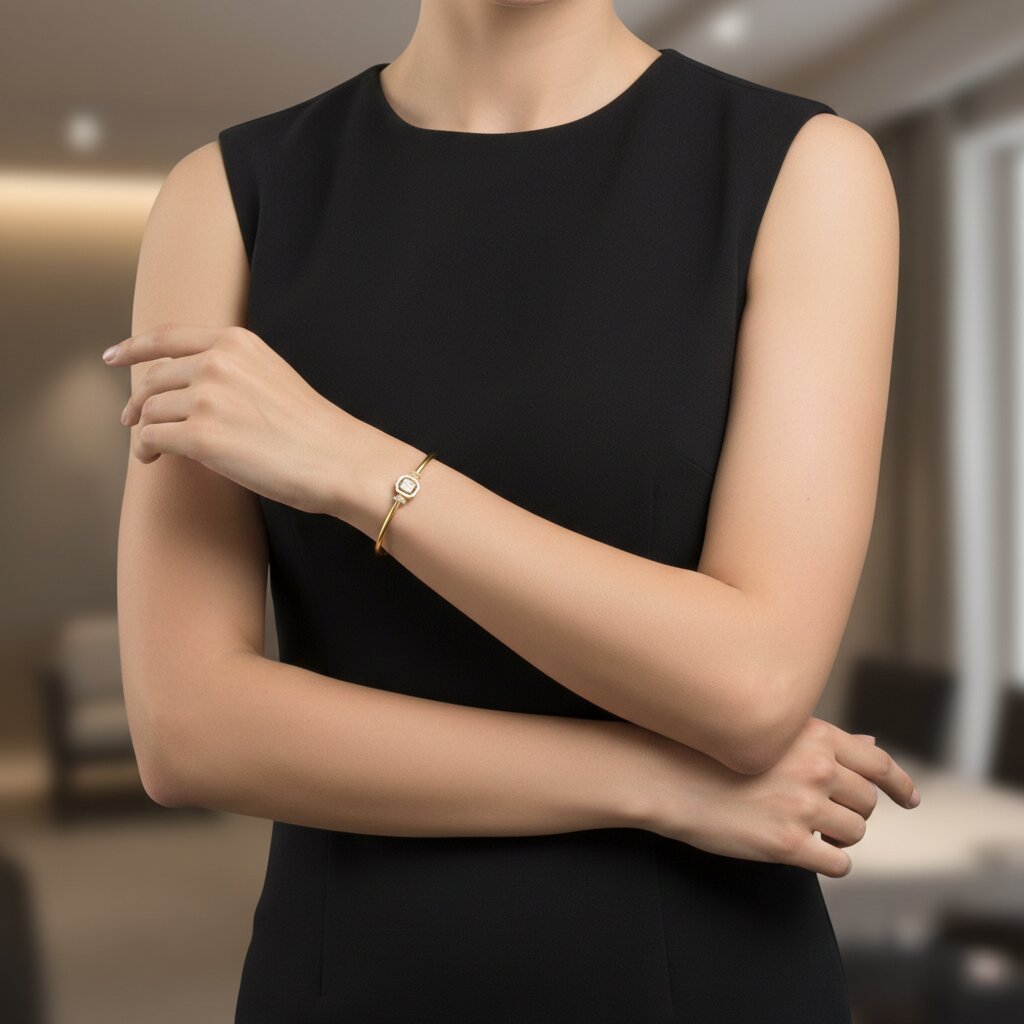 oval-shaped bangle