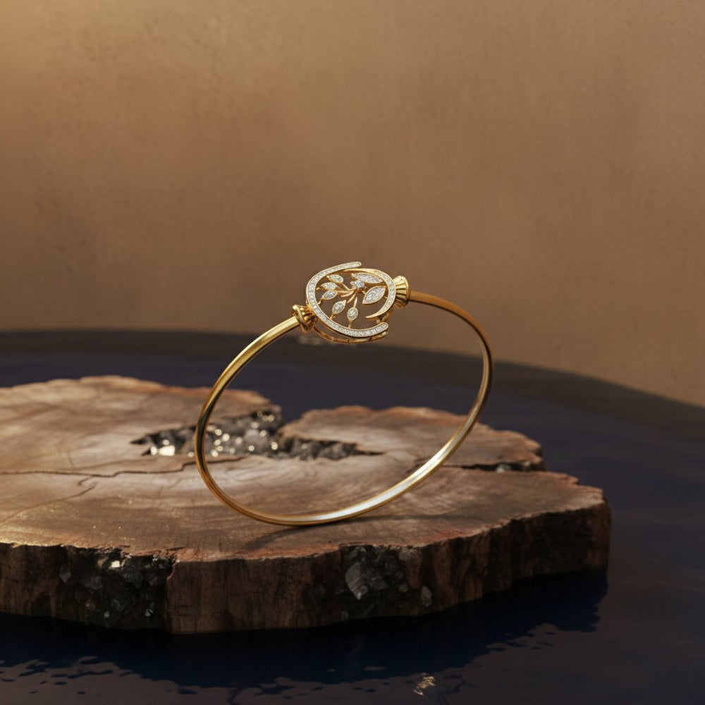 Oval Diamond Bangle