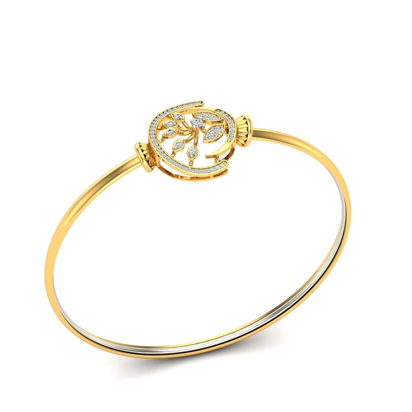 Oval Diamond Bangle