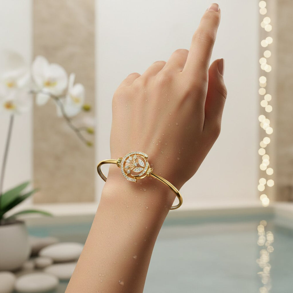 Oval Diamond Bangle