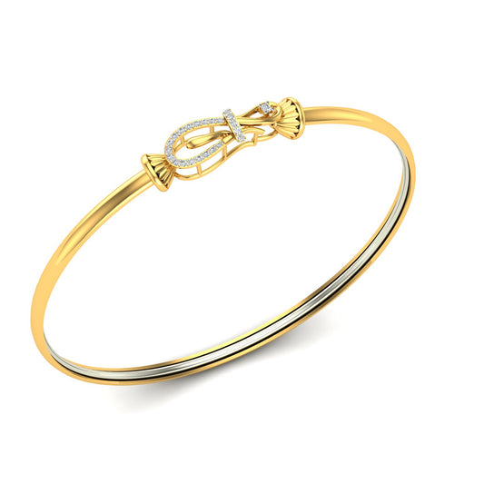 oval-shaped bangle bracelet