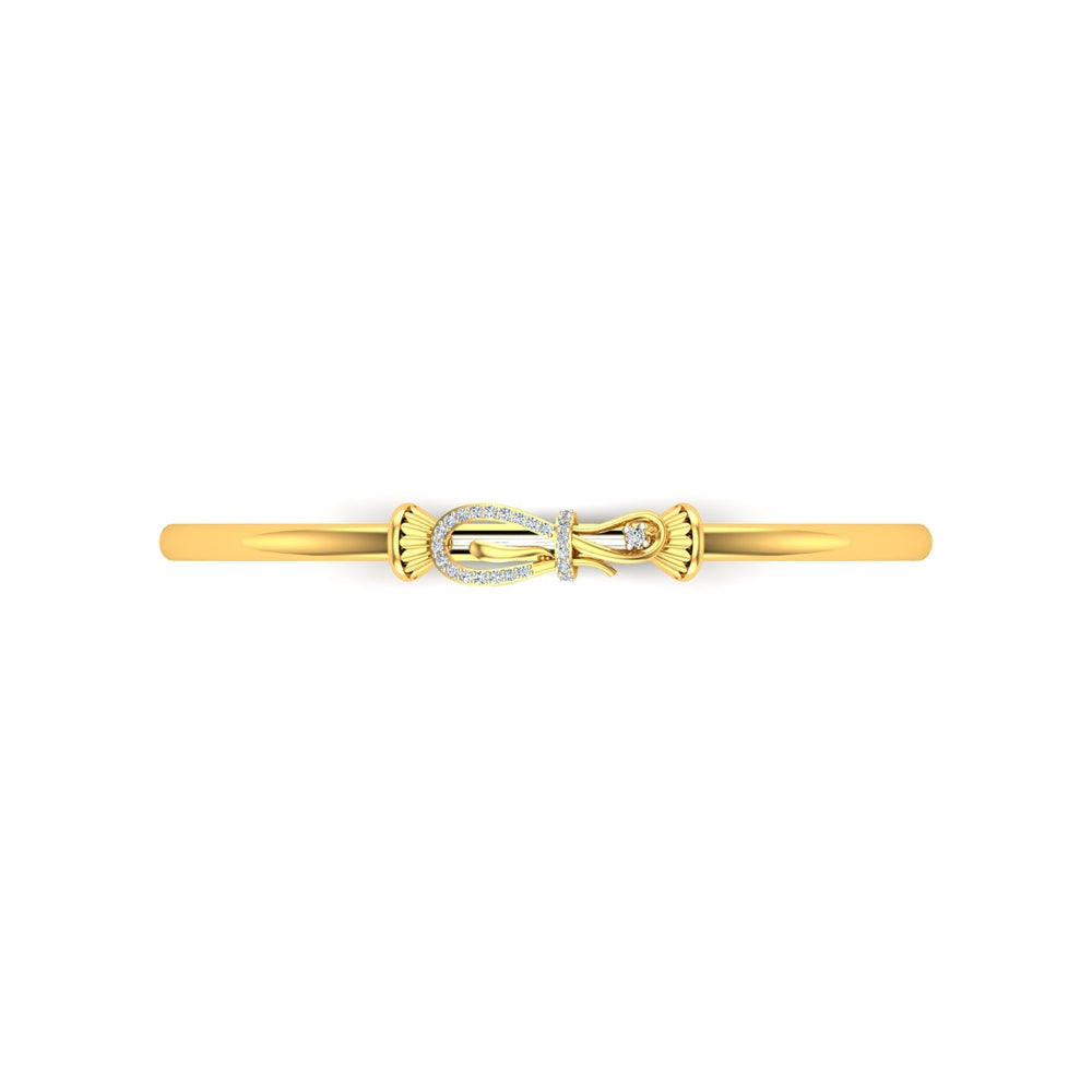 oval-shaped bangle bracelet