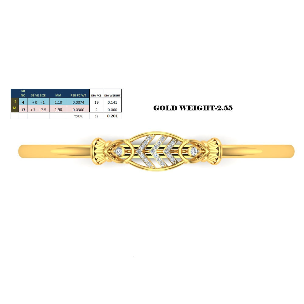Royal Leaf Diamond Kada
