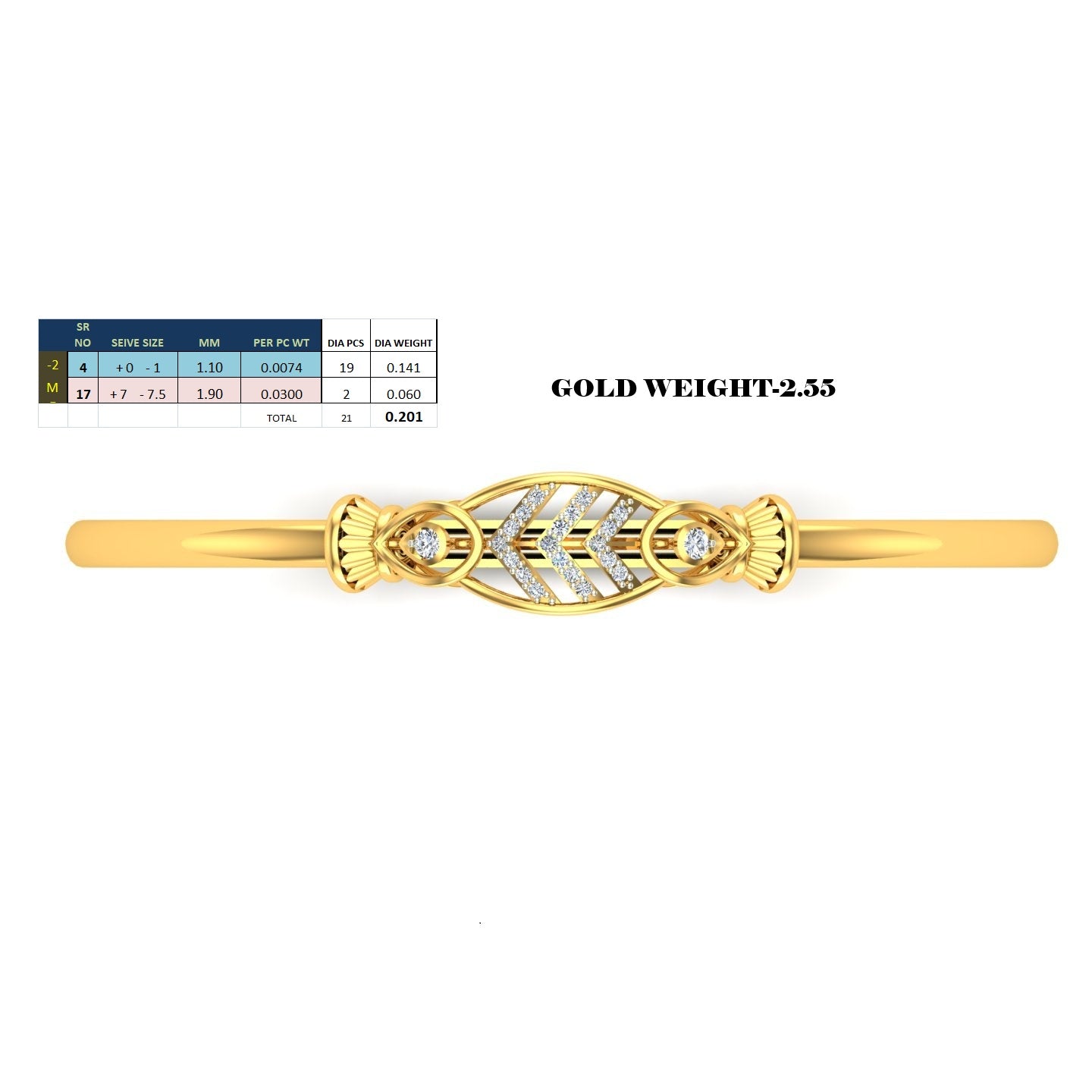 Royal Leaf Diamond Kada