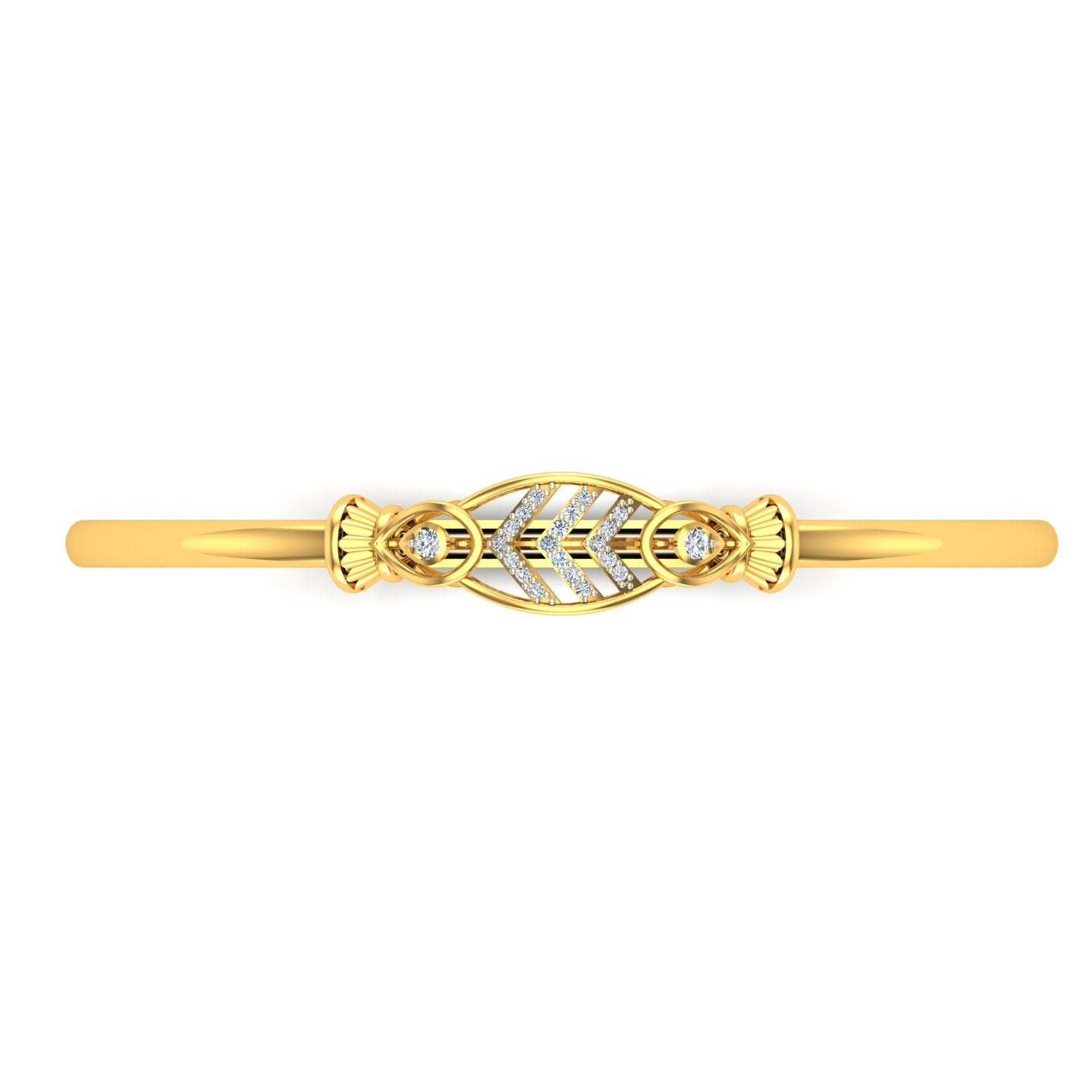 Royal Leaf Diamond Kada