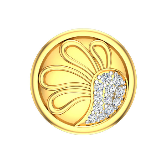 Golden Petal Crest Cufflink