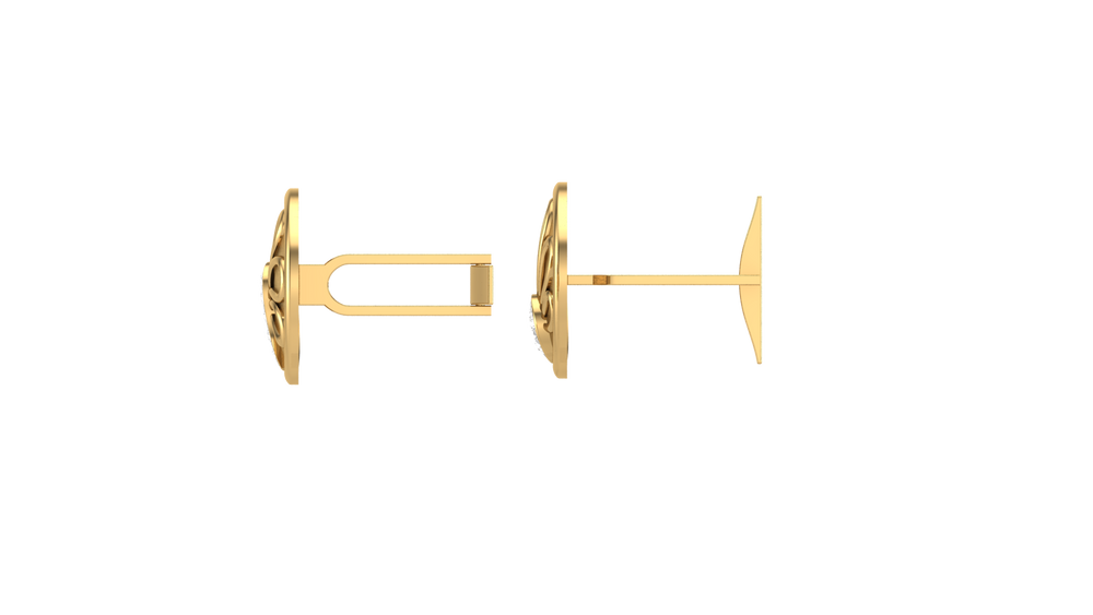 Golden Petal Crest Cufflink