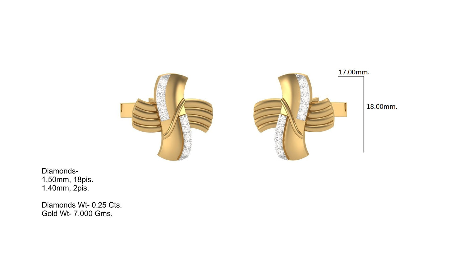 Luxe Orbit Cross Cufflink