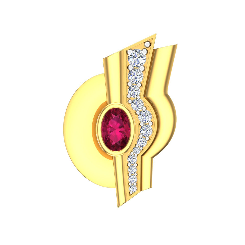 Ruby Crest Diamond Cufflink